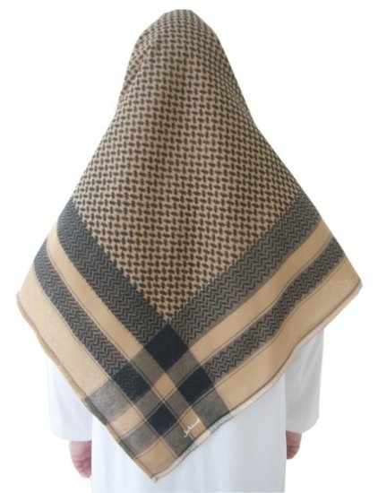 Black / Sand Shemagh / Kufiya / Kafiya / Arab Scarf