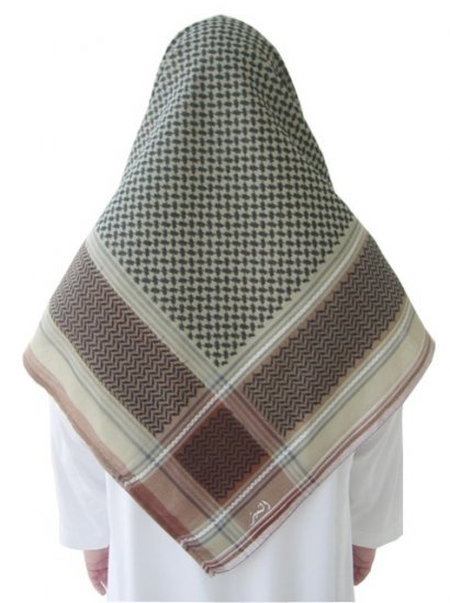 Black, Green, Red Shemagh / Kufiya / Kafiya / Arab Scarf