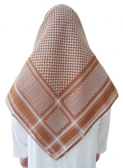 Red Sand / White Shemagh / Kufiya / Kafiya / Arab Scarf