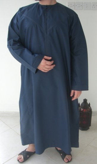 Dark Blue Emirates Gandoura / Dishdash / Thob / Kameez