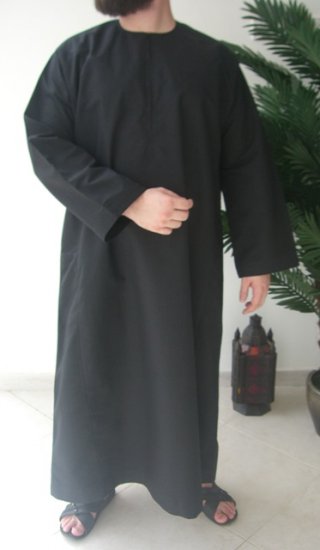 Black Emirates Gandoura / Dishdash / Thob / Kameez