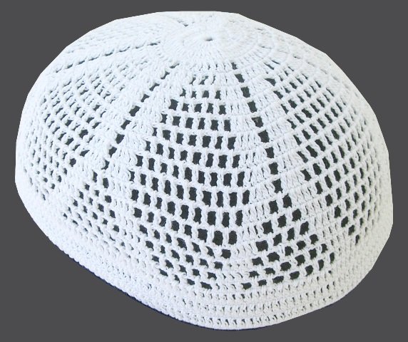 White Kufi / Taqiya Diamond Design