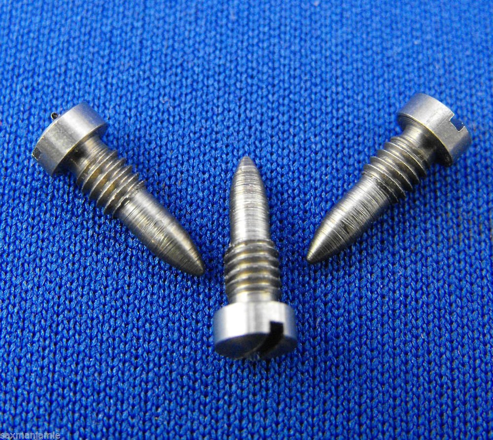 3 Saxophone Pivot Screws Selmer Omega Alto Sax AS100, 162 Tenor Sax TS100, 164