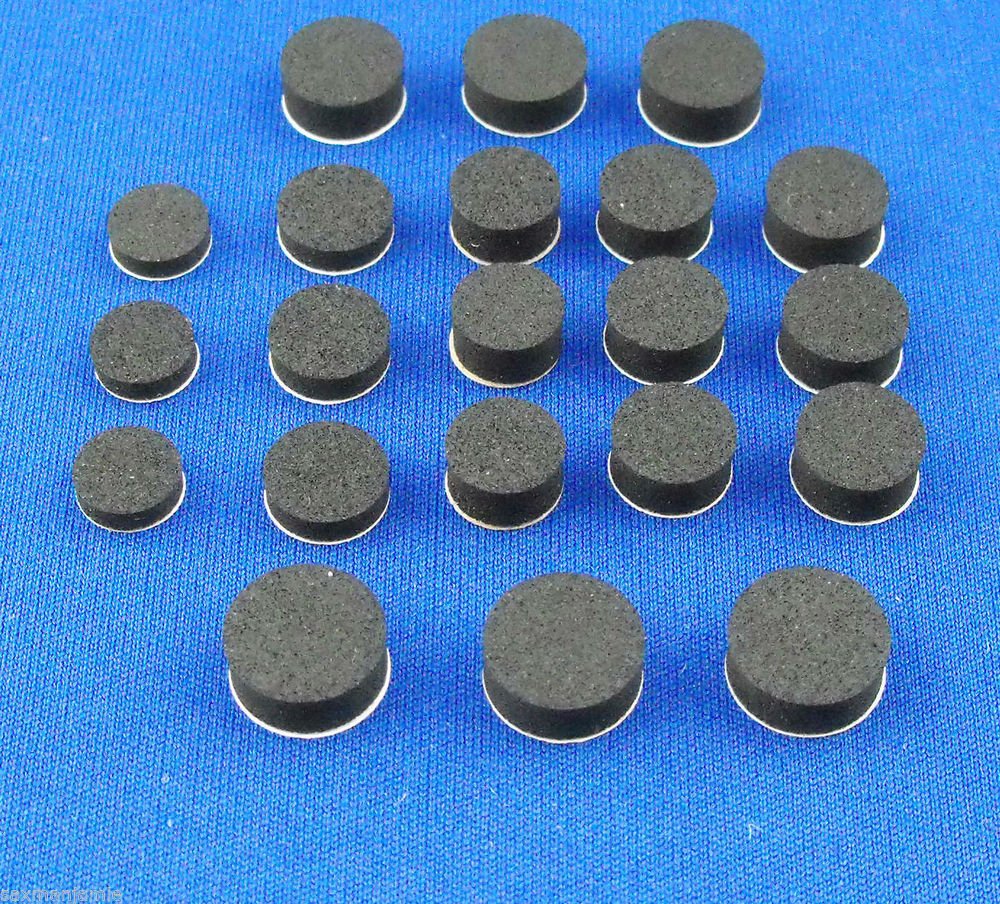Brass Instrument Rubber Waterkey Cork Disk 21 pc. self adhesive assortment