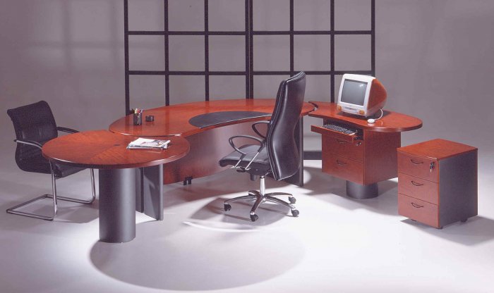 ONE NEW CHERRYWOOD EXECUTIVE OFFICE DESK SET- UTMOST SELECTION