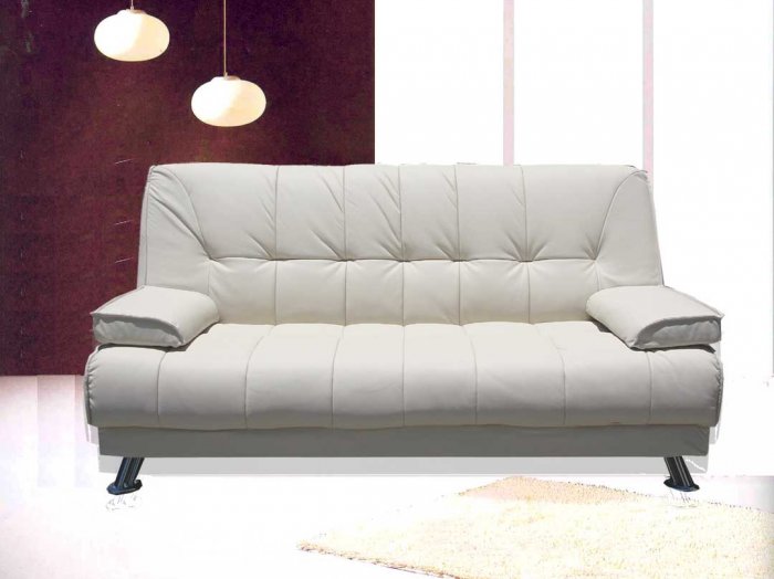 ONE NEW CONTEMPORARY CARESOFT FUTON SOFA BED, ITEM#3510W, BEIGE