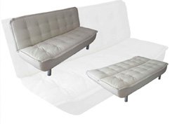 ONE NEW CONTEMPORARY CARESOFT FUTON SOFA BED, ITEM#3665W, BEIGE