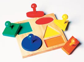 Knobbed Color-Coded Geometric Board
