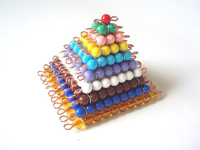 Montessori Colored Bead Squares 1-10