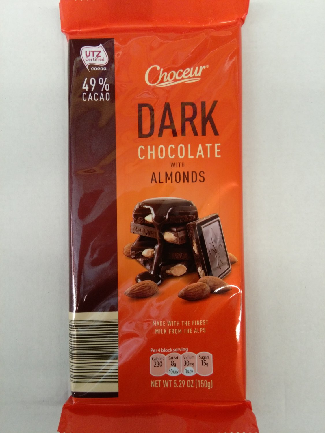 Choceur Dark Chocolate with Almond 5.29 oz(6 pack)