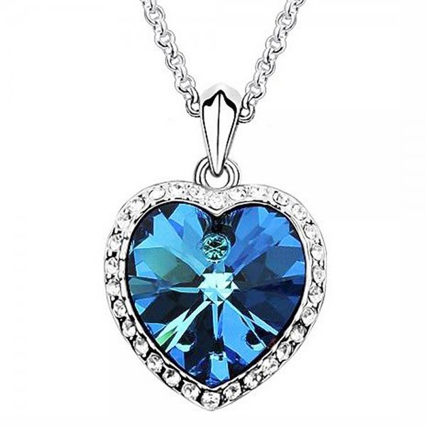 Zircon Titanic Heart of the Ocean Sweater Chain/Pendant