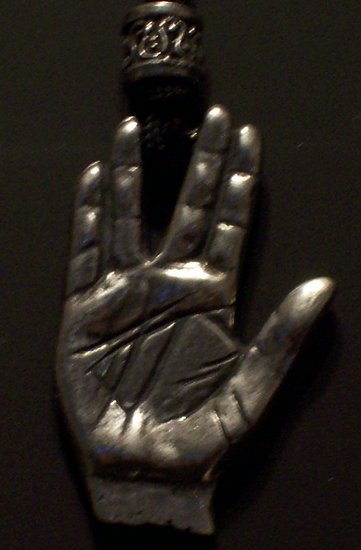 Pewter "Vulcan Hand Salute" Pendant