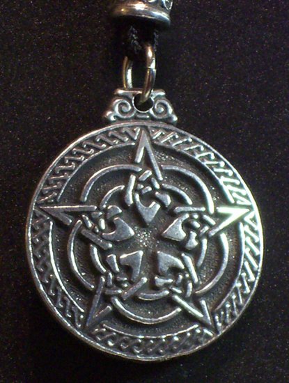 Pewter Ornate Pentacle Pendant