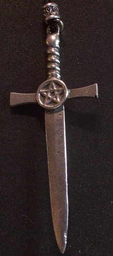 Pewter Pentacle Sword Pendant