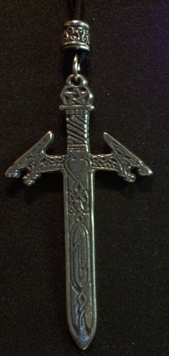 Pewter Dragon Sword Pendant