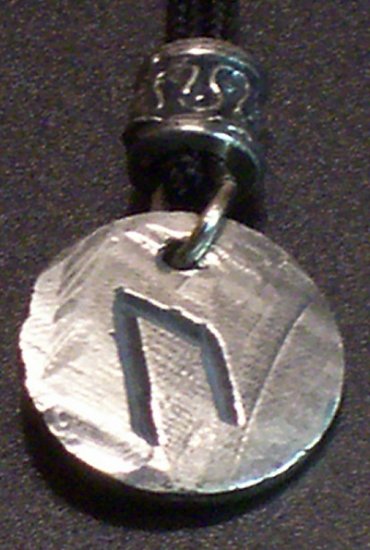 Pewter Rune Pendant- Uruz- Strength