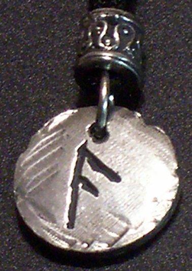 Pewter Rune Pendant- Ansuz- Wisdom