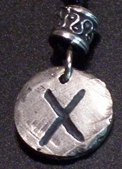 Pewter Rune Pendant- Gifu-Gift, Partnership