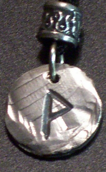Pewter Rune Pendant- Wunjo- Joy
