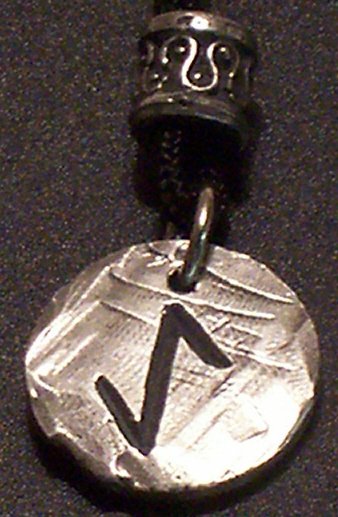Pewter Rune Pendant-Eihwaz- Protection