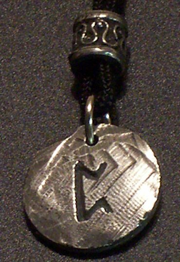 Pewter Rune Pendant-Perdhro- Unexpected Gains