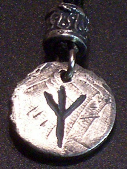 Pewter Rune Pendant-Eolh- Guardian