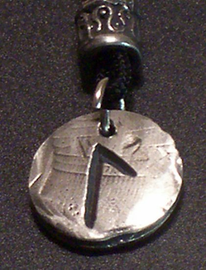 Pewter Rune Pendant- Lagaz- Intuition