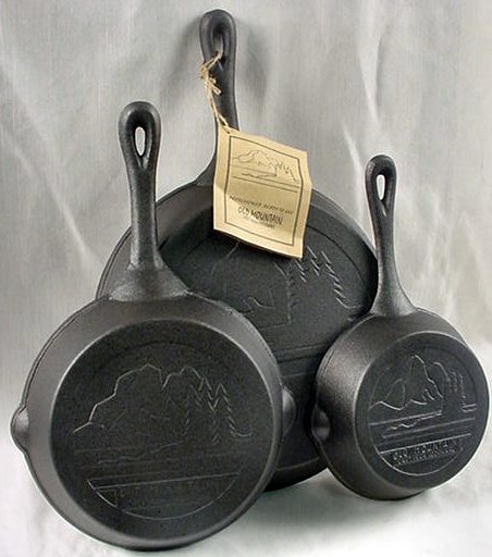 Old Mountain Iron Skillet Set 3pc