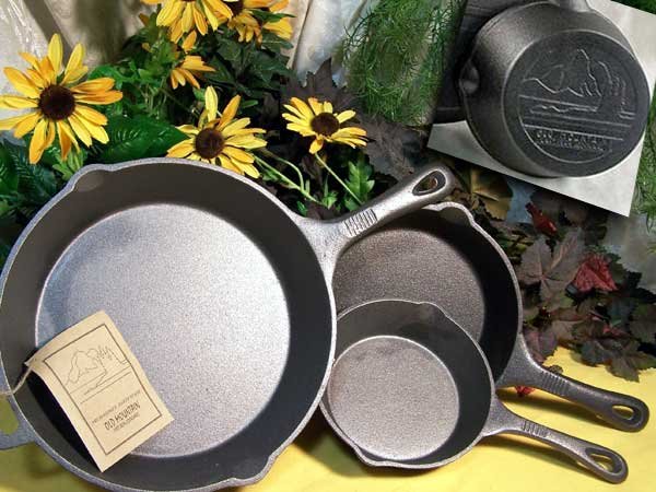 UNSEASONED 3pc Old Mountain Skillets