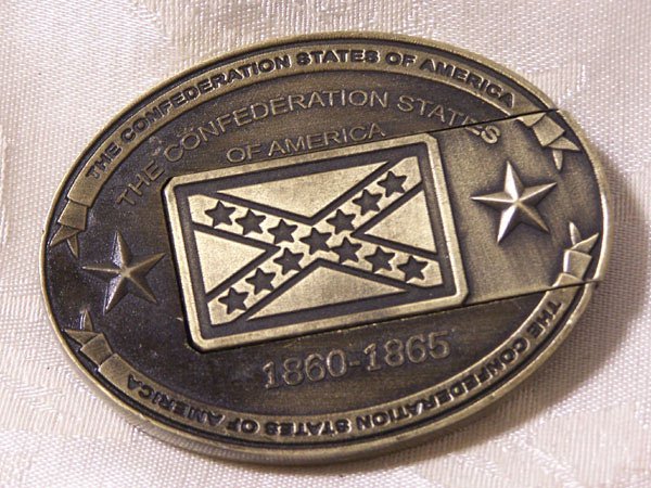 Knife Buckle Confederate GOLD