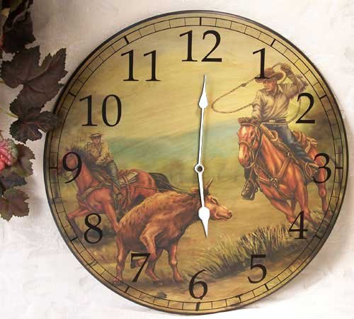 Vintage Western Cowboy Wall Clock