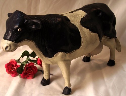 LARGE Heavy Cast Iron COW BANK