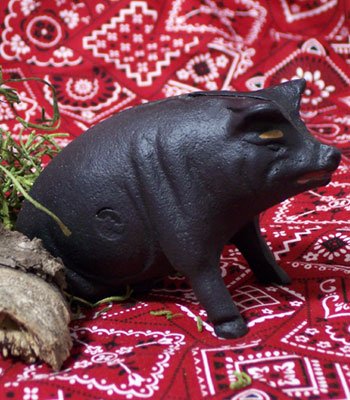Old Cast Iron Piggy Bank