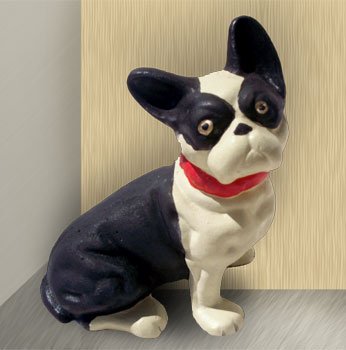 Cast Iron Boston Terrier Door Stop