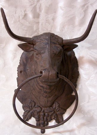Cast Iron Bull Towel Holder