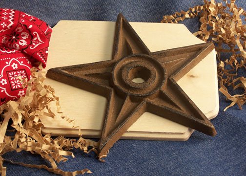 6 Cast Iron Star - Center Hole X-LARGE