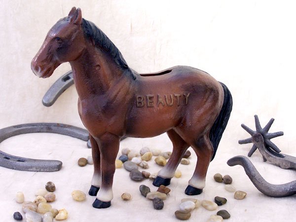 Cast Iron Horse Bank Beauty