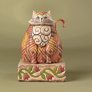Cat Figurine Yellow Jim Shore