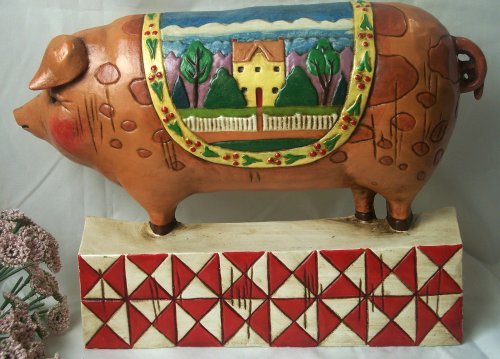 Jim Shore PIG Doorstop