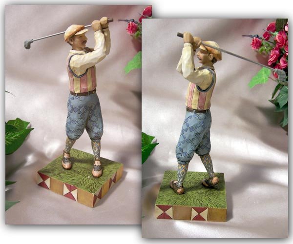 Jim Shore Golfer Swinging