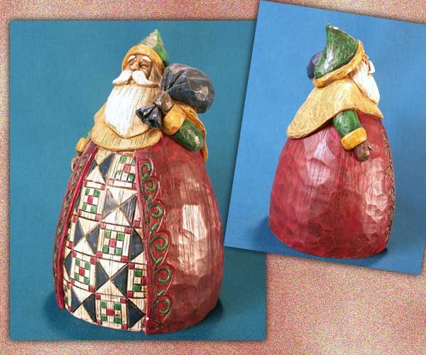 Jim Shore Santa Holding Bag