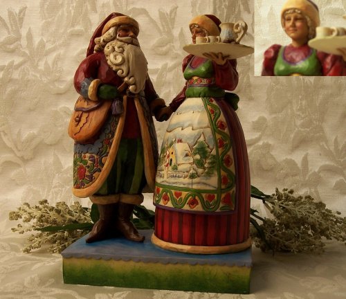 Jim Shore Mr. & Mrs Claus with Cookie Tray