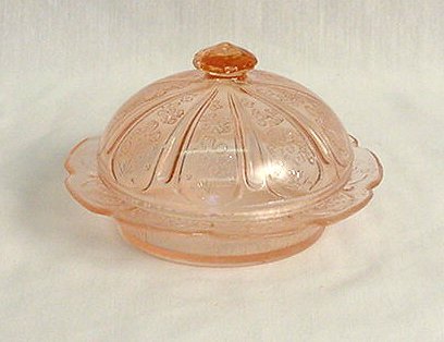 Pink Round Butter Dish