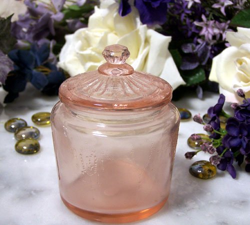 Vintage Style Pink Biscuit Jar