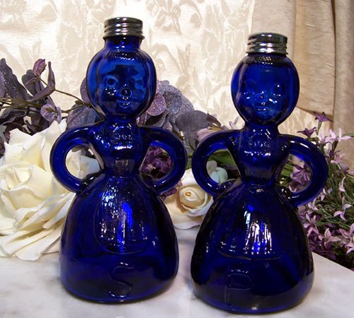 Colbolt Blue Lady Salt and Pepper Shakers