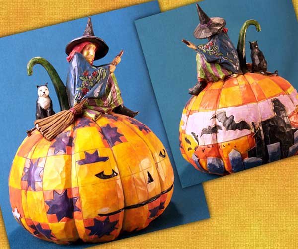 Jim Shore Witch on Pumpkin
