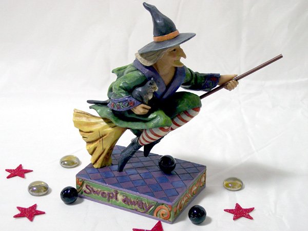 Jim Shore Witch on Broom "Swept Away"