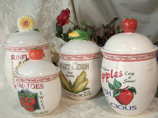 Set of 4 Farm Fresh Canister