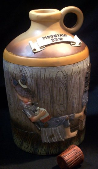 Hillbilly "Mountain Dew" Moonshine Jug BANK