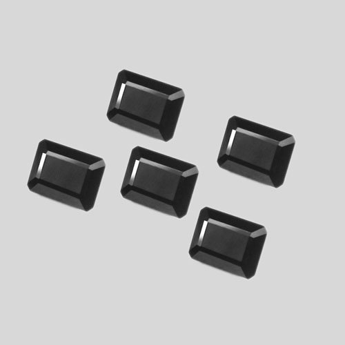 Certified Natural Black Spinel AAA Quality 10x8 mm faceted Octagon 5 pcs lot